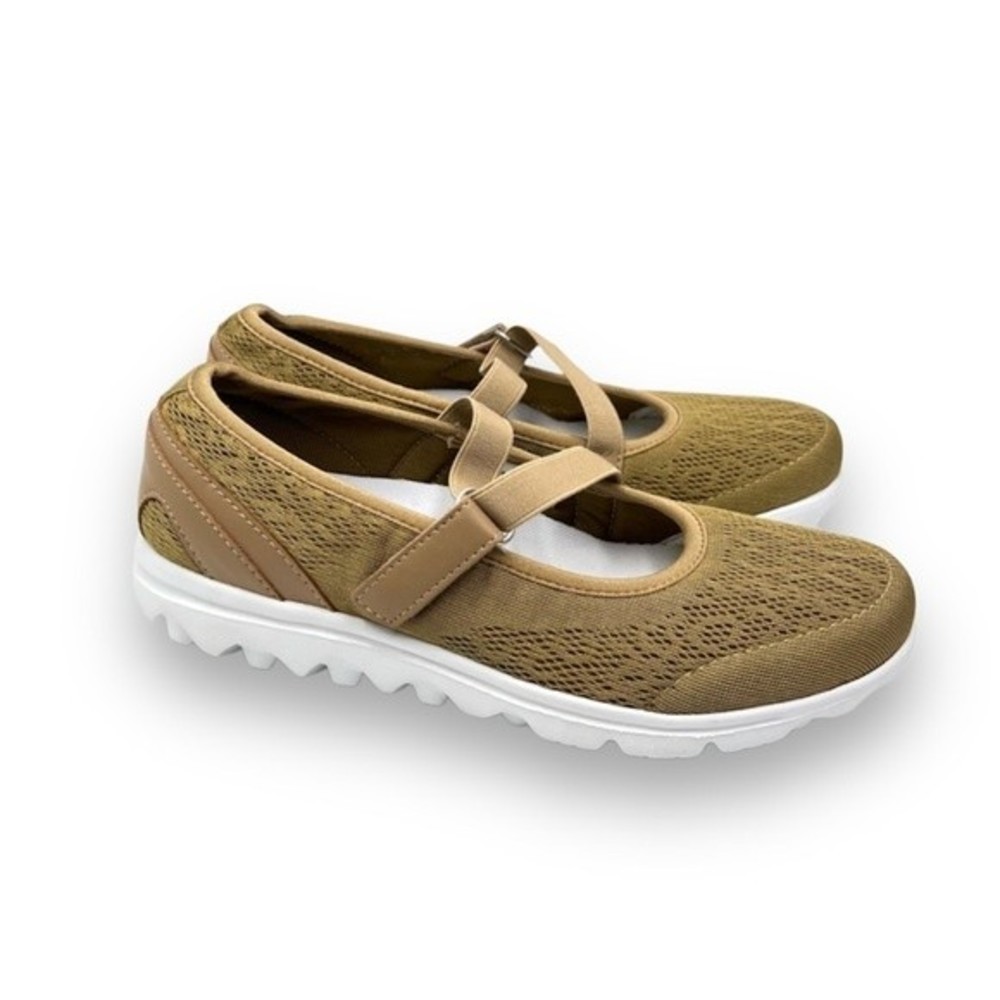 6.5W 6.5 W WIDE WIDTH Propet Womens Travelactiv Mary Jane Style Knit Flats Shoes